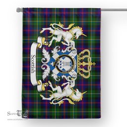 Scotstee Shop Tartan House Flag - Malcolm Tartan Flag Clan Badge With Lion Scottish, Tartan Garden Flag, Tartan Flag, Tartan House Flag, Plaid Flag, Christmas Plaid Flag