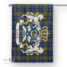 Scotstee Shop Tartan House Flag - MacLaren Tartan Flag Clan Badge With Lion Scottish, Tartan Garden Flag, Tartan Flag, Tartan House Flag, Plaid Flag, Christmas Plaid Flag