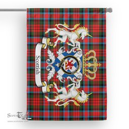 Scotstee Shop Tartan House Flag - MacDuff Tartan Flag Clan Badge With Lion Scottish, Tartan Garden Flag, Tartan Flag, Tartan House Flag, Plaid Flag, Christmas Plaid Flag