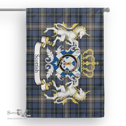 Scotstee Shop Tartan House Flag - MacDowall Tartan Flag Clan Badge With Lion Scottish, Tartan Garden Flag, Tartan Flag, Tartan House Flag, Plaid Flag, Christmas Plaid Flag