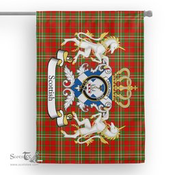 Scotstee Shop Tartan House Flag - Langlands Tartan Flag Clan Badge With Lion Scottish, Tartan Garden Flag, Tartan Flag, Tartan House Flag, Plaid Flag, Christmas Plaid Flag