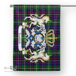 Scotstee Shop Tartan House Flag - Inglis Tartan Flag Clan Badge With Lion Scottish, Tartan Garden Flag, Tartan Flag, Tartan House Flag, Plaid Flag, Christmas Plaid Flag