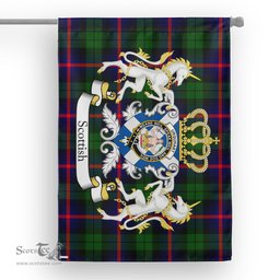 Scotstee Shop Tartan House Flag - Urquhart Tartan Flag Clan Badge With Lion Scottish, Tartan Garden Flag, Tartan Flag, Tartan House Flag, Plaid Flag, Christmas Plaid Flag