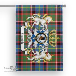 Scotstee Shop Tartan House Flag - Stirling of Keir Tartan Flag Clan Badge With Lion Scottish, Tartan Garden Flag, Tartan Flag, Tartan House Flag, Plaid Flag, Christmas Plaid Flag