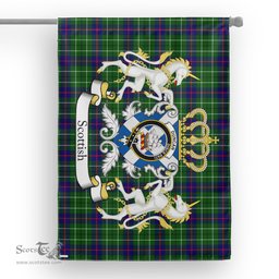 Scotstee Shop Tartan House Flag - Duncan Tartan Flag Clan Badge With Lion Scottish, Tartan Garden Flag, Tartan Flag, Tartan House Flag, Plaid Flag, Christmas Plaid Flag