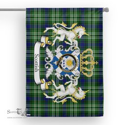 Scotstee Shop Tartan House Flag - Purves Tartan Flag Clan Badge With Lion Scottish, Tartan Garden Flag, Tartan Flag, Tartan House Flag, Plaid Flag, Christmas Plaid Flag