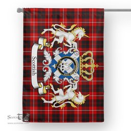Scotstee Shop Tartan House Flag - Cunningham Tartan Flag Clan Badge With Lion Scottish, Tartan Garden Flag, Tartan Flag, Tartan House Flag, Plaid Flag, Christmas Plaid Flag