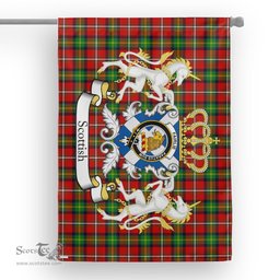 Scotstee Shop Tartan House Flag - Fairlie Tartan Flag Clan Badge With Lion Scottish, Tartan Garden Flag, Tartan Flag, Tartan House Flag, Plaid Flag, Christmas Plaid Flag