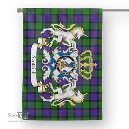 Scotstee Shop Tartan House Flag - Gillon Tartan Flag Clan Badge With Lion Scottish, Tartan Garden Flag, Tartan Flag, Tartan House Flag, Plaid Flag, Christmas Plaid Flag