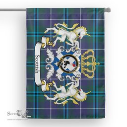 Scotstee Shop Tartan House Flag - Glen Tartan Flag Clan Badge With Lion Scottish, Tartan Garden Flag, Tartan Flag, Tartan House Flag, Plaid Flag, Christmas Plaid Flag