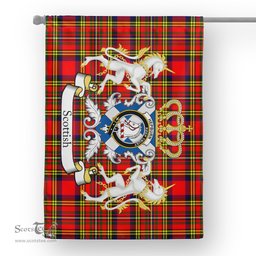 Scotstee Shop Tartan House Flag - Hepburn Tartan Flag Clan Badge With Lion Scottish, Tartan Garden Flag, Tartan Flag, Tartan House Flag, Plaid Flag, Christmas Plaid Flag