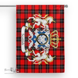 Scotstee Shop Tartan House Flag - Ramsay Tartan Flag Clan Badge With Lion Scottish, Tartan Garden Flag, Tartan Flag, Tartan House Flag, Plaid Flag, Christmas Plaid Flag