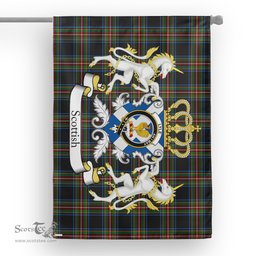 Scotstee Shop Tartan House Flag - Lyle Tartan Flag Clan Badge With Lion Scottish, Tartan Garden Flag, Tartan Flag, Tartan House Flag, Plaid Flag, Christmas Plaid Flag