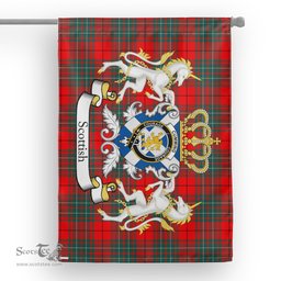 Scotstee Shop Tartan House Flag - Cumming Tartan Flag Clan Badge With Lion Scottish, Tartan Garden Flag, Tartan Flag, Tartan House Flag, Plaid Flag, Christmas Plaid Flag