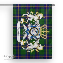 Scotstee Shop Tartan House Flag - Carmichael Tartan Flag Clan Badge With Lion Scottish, Tartan Garden Flag, Tartan Flag, Tartan House Flag, Plaid Flag, Christmas Plaid Flag