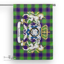 Scotstee Shop Tartan House Flag - Colville Tartan Flag Clan Badge With Lion Scottish, Tartan Garden Flag, Tartan Flag, Tartan House Flag, Plaid Flag, Christmas Plaid Flag