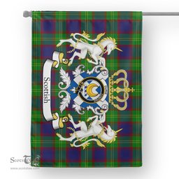 Scotstee Shop Tartan House Flag - Durie Tartan Flag Clan Badge With Lion Scottish, Tartan Garden Flag, Tartan Flag, Tartan House Flag, Plaid Flag, Christmas Plaid Flag