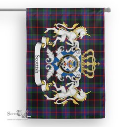 Scotstee Shop Tartan House Flag - Nairn Tartan Flag Clan Badge With Lion Scottish, Tartan Garden Flag, Tartan Flag, Tartan House Flag, Plaid Flag, Christmas Plaid Flag