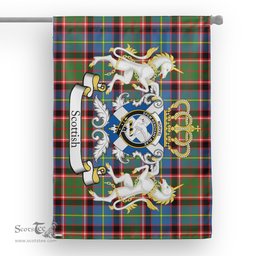 Scotstee Shop Tartan House Flag - Norvel Tartan Flag Clan Badge With Lion Scottish, Tartan Garden Flag, Tartan Flag, Tartan House Flag, Plaid Flag, Christmas Plaid Flag