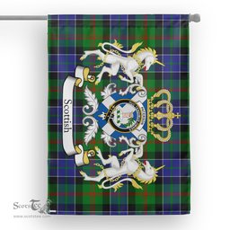 Scotstee Shop Tartan House Flag - Paterson Tartan Flag Clan Badge With Lion Scottish, Tartan Garden Flag, Tartan Flag, Tartan House Flag, Plaid Flag, Christmas Plaid Flag