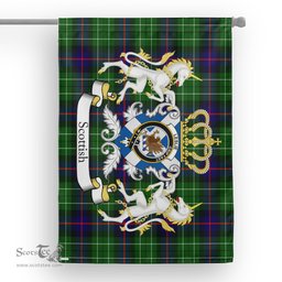 Scotstee Shop Tartan House Flag - Leslie Earl of Rothes Tartan Flag Clan Badge With Lion Scottish, Tartan Garden Flag, Tartan Flag, Tartan House Flag, Plaid Flag, Christmas Plaid Flag