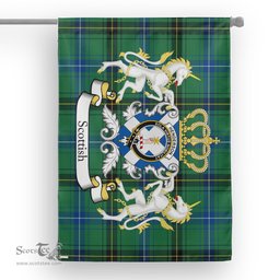 Scotstee Shop Tartan House Flag - Henderson Tartan Flag Clan Badge With Lion Scottish, Tartan Garden Flag, Tartan Flag, Tartan House Flag, Plaid Flag, Christmas Plaid Flag
