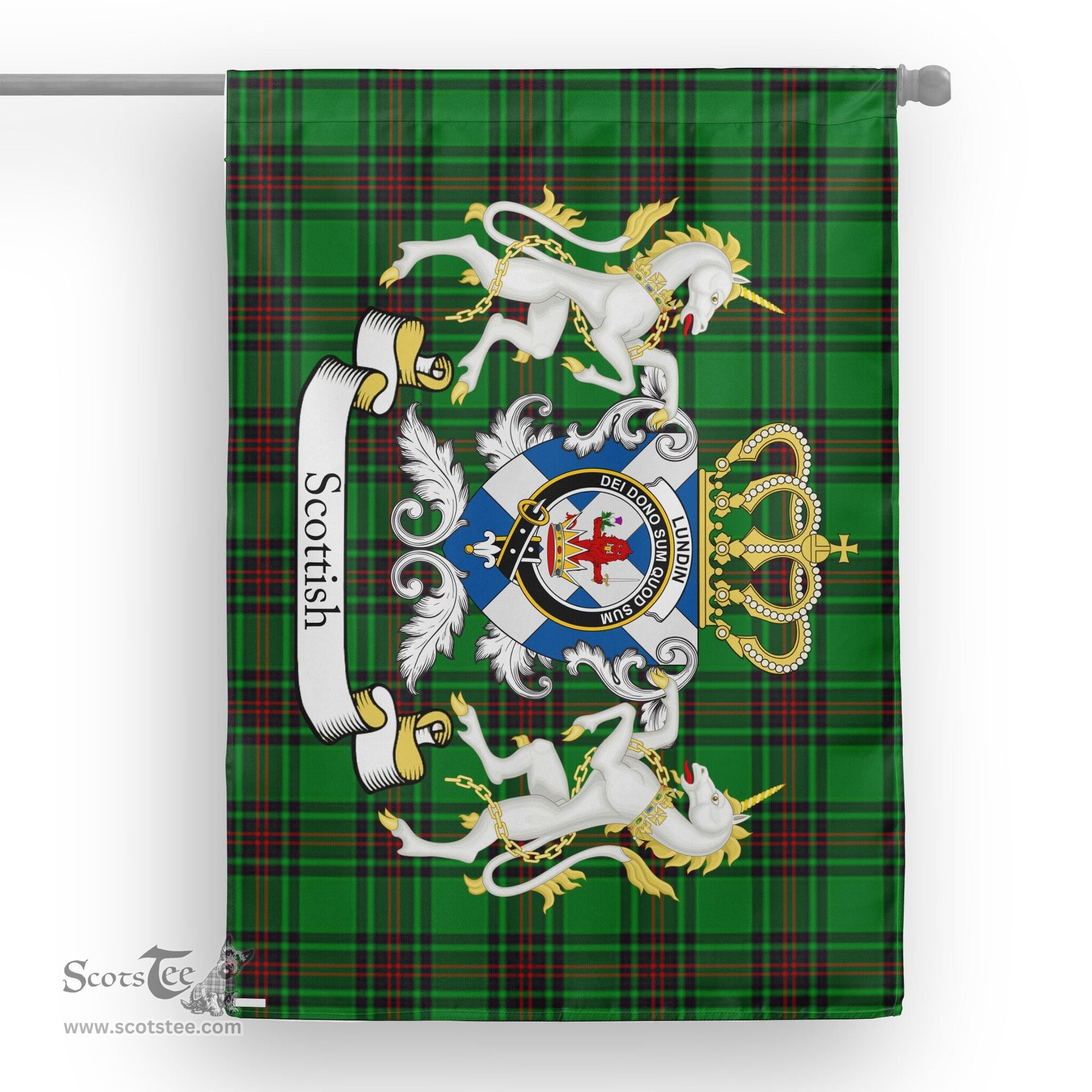 Scotstee Shop Tartan House Flag - Lundin Tartan Flag Clan Badge With Lion Scottish, Tartan Garden Flag, Tartan Flag, Tartan House Flag, Plaid Flag, Christmas Plaid Flag