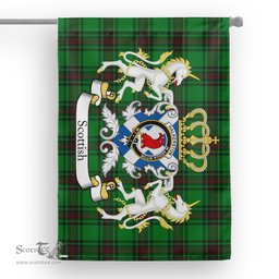 Scotstee Shop Tartan House Flag - Halkerston Tartan Flag Clan Badge With Lion Scottish, Tartan Garden Flag, Tartan Flag, Tartan House Flag, Plaid Flag, Christmas Plaid Flag