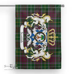 Scotstee Shop Tartan House Flag - Crosbie Tartan Flag Clan Badge With Lion Scottish, Tartan Garden Flag, Tartan Flag, Tartan House Flag, Plaid Flag, Christmas Plaid Flag
