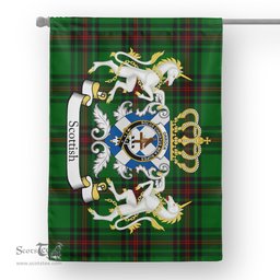 Scotstee Shop Tartan House Flag - Orrock Tartan Flag Clan Badge With Lion Scottish, Tartan Garden Flag, Tartan Flag, Tartan House Flag, Plaid Flag, Christmas Plaid Flag