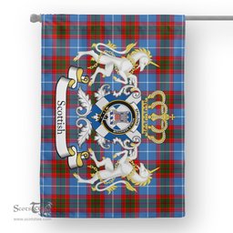 Scotstee Shop Tartan House Flag - Spalding Tartan Flag Clan Badge With Lion Scottish, Tartan Garden Flag, Tartan Flag, Tartan House Flag, Plaid Flag, Christmas Plaid Flag