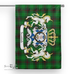 Scotstee Shop Tartan House Flag - Logie Tartan Flag Clan Badge With Lion Scottish, Tartan Garden Flag, Tartan Flag, Tartan House Flag, Plaid Flag, Christmas Plaid Flag