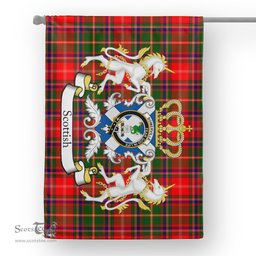 Scotstee Shop Tartan House Flag - Somerville Tartan Flag Clan Badge With Lion Scottish, Tartan Garden Flag, Tartan Flag, Tartan House Flag, Plaid Flag, Christmas Plaid Flag