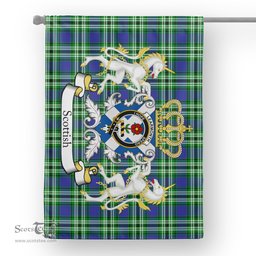 Scotstee Shop Tartan House Flag - Learmonth Tartan Flag Clan Badge With Lion Scottish, Tartan Garden Flag, Tartan Flag, Tartan House Flag, Plaid Flag, Christmas Plaid Flag