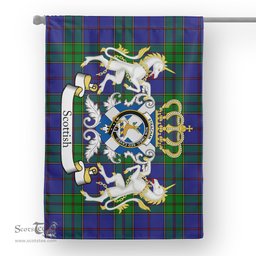Scotstee Shop Tartan House Flag - Strachan Tartan Flag Clan Badge With Lion Scottish, Tartan Garden Flag, Tartan Flag, Tartan House Flag, Plaid Flag, Christmas Plaid Flag