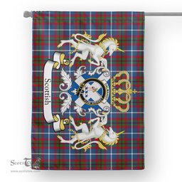 Scotstee Shop Tartan House Flag - Dalmahoy Tartan Flag Clan Badge With Lion Scottish, Tartan Garden Flag, Tartan Flag, Tartan House Flag, Plaid Flag, Christmas Plaid Flag