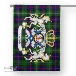 Scotstee Shop Tartan House Flag - Sutherland II Tartan Flag Clan Badge With Lion Scottish, Tartan Garden Flag, Tartan Flag, Tartan House Flag, Plaid Flag, Christmas Plaid Flag