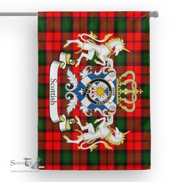 Scotstee Shop Tartan House Flag - Kerr Tartan Flag Clan Badge With Lion Scottish, Tartan Garden Flag, Tartan Flag, Tartan House Flag, Plaid Flag, Christmas Plaid Flag
