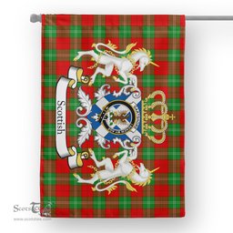 Scotstee Shop Tartan House Flag - Gartshore Tartan Flag Clan Badge With Lion Scottish, Tartan Garden Flag, Tartan Flag, Tartan House Flag, Plaid Flag, Christmas Plaid Flag