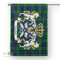 Scotstee Shop Tartan House Flag - Graham Tartan Flag Clan Badge With Lion Scottish, Tartan Garden Flag, Tartan Flag, Tartan House Flag, Plaid Flag, Christmas Plaid Flag