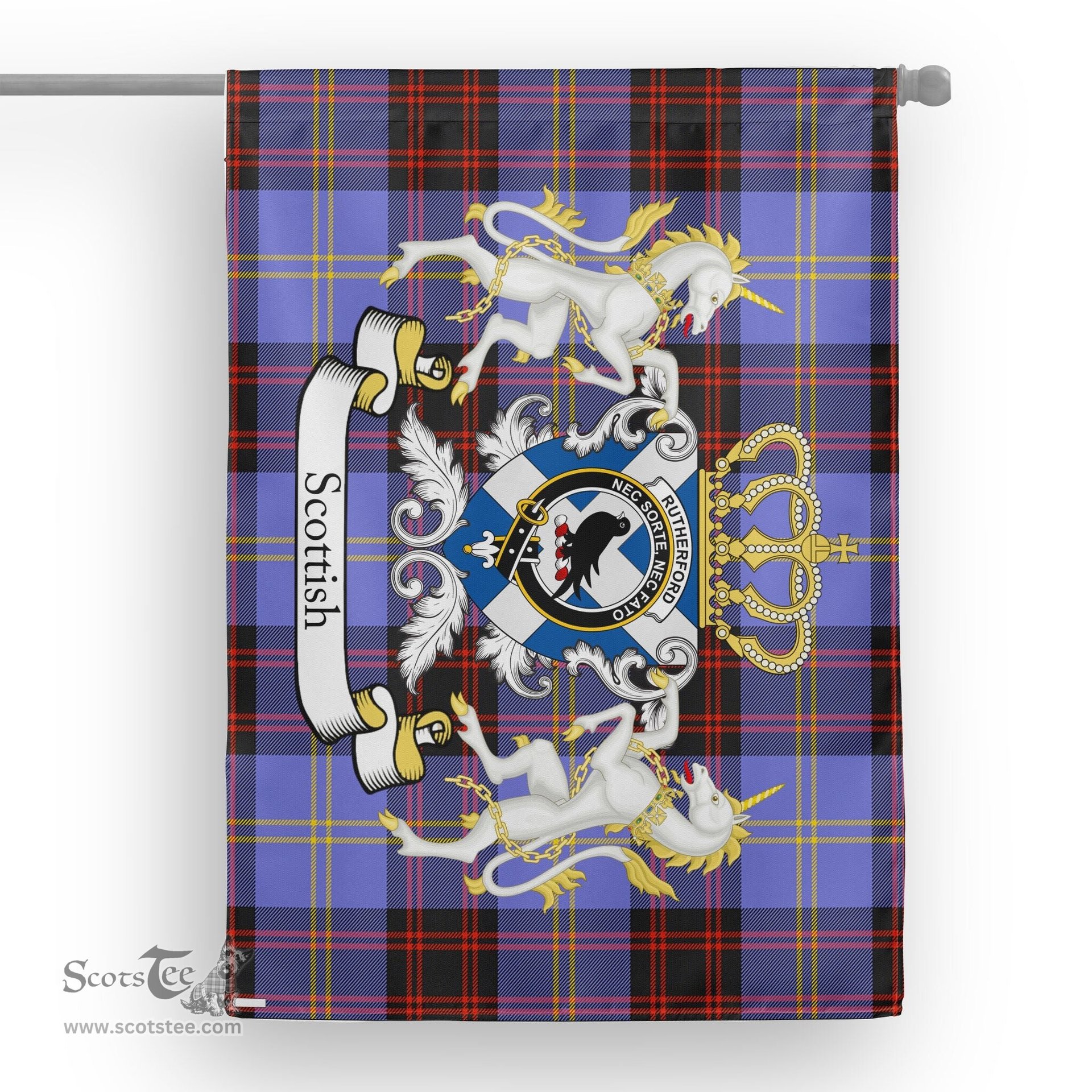 Scotstee Shop Tartan House Flag - Rutherford Tartan Flag Clan Badge With Lion Scottish, Tartan Garden Flag, Tartan Flag, Tartan House Flag, Plaid Flag, Christmas Plaid Flag