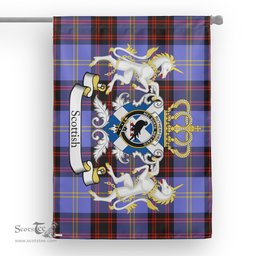 Scotstee Shop Tartan House Flag - Rutherford Tartan Flag Clan Badge With Lion Scottish, Tartan Garden Flag, Tartan Flag, Tartan House Flag, Plaid Flag, Christmas Plaid Flag