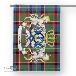 Scotstee Shop Tartan House Flag - Stirling of Cadder Tartan Flag Clan Badge With Lion Scottish, Tartan Garden Flag, Tartan Flag, Tartan House Flag, Plaid Flag, Christmas Plaid Flag