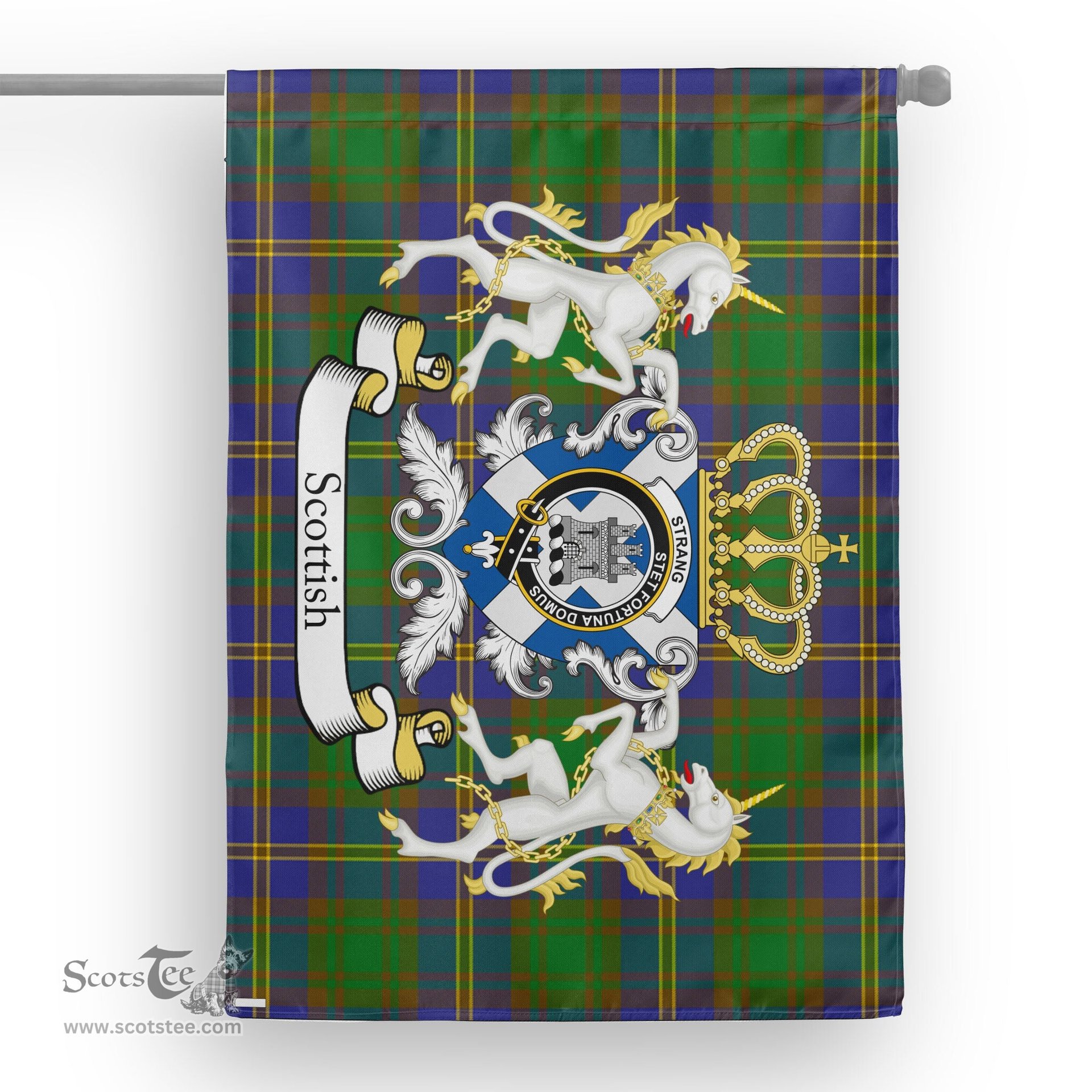 Scotstee Shop Tartan House Flag - Strange Tartan Flag Clan Badge With Lion Scottish, Tartan Garden Flag, Tartan Flag, Tartan House Flag, Plaid Flag, Christmas Plaid Flag