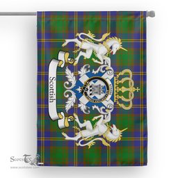 Scotstee Shop Tartan House Flag - Strange Tartan Flag Clan Badge With Lion Scottish, Tartan Garden Flag, Tartan Flag, Tartan House Flag, Plaid Flag, Christmas Plaid Flag