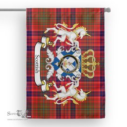 Scotstee Shop Tartan House Flag - Lumsden Tartan Flag Clan Badge With Lion Scottish, Tartan Garden Flag, Tartan Flag, Tartan House Flag, Plaid Flag, Christmas Plaid Flag