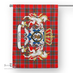 Scotstee Shop Tartan House Flag - Binning Tartan Flag Clan Badge With Lion Scottish, Tartan Garden Flag, Tartan Flag, Tartan House Flag, Plaid Flag, Christmas Plaid Flag