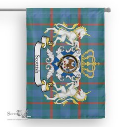 Scotstee Shop Tartan House Flag - Agnew Tartan Flag Clan Badge With Lion Scottish, Tartan Garden Flag, Tartan Flag, Tartan House Flag, Plaid Flag, Christmas Plaid Flag