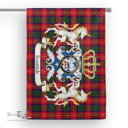 Scotstee Shop Tartan House Flag - Belshes Tartan Flag Clan Badge With Lion Scottish, Tartan Garden Flag, Tartan Flag, Tartan House Flag, Plaid Flag, Christmas Plaid Flag
