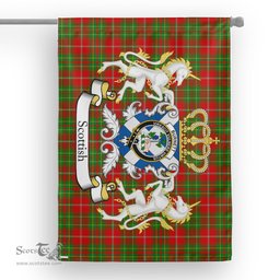 Scotstee Shop Tartan House Flag - Burnett Tartan Flag Clan Badge With Lion Scottish, Tartan Garden Flag, Tartan Flag, Tartan House Flag, Plaid Flag, Christmas Plaid Flag